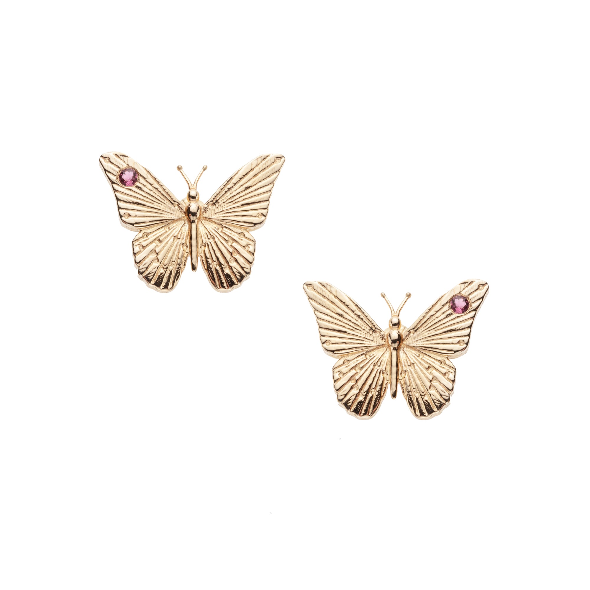 10k gold store butterfly earrings