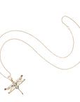 Gold dragonfly pendant on 10 karat adjustable chain