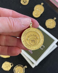 Gold original Virgo coin pendant