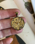 Gold small Hope coin pendant