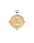Gold Small Coin with Yin and yang of hearts (front)