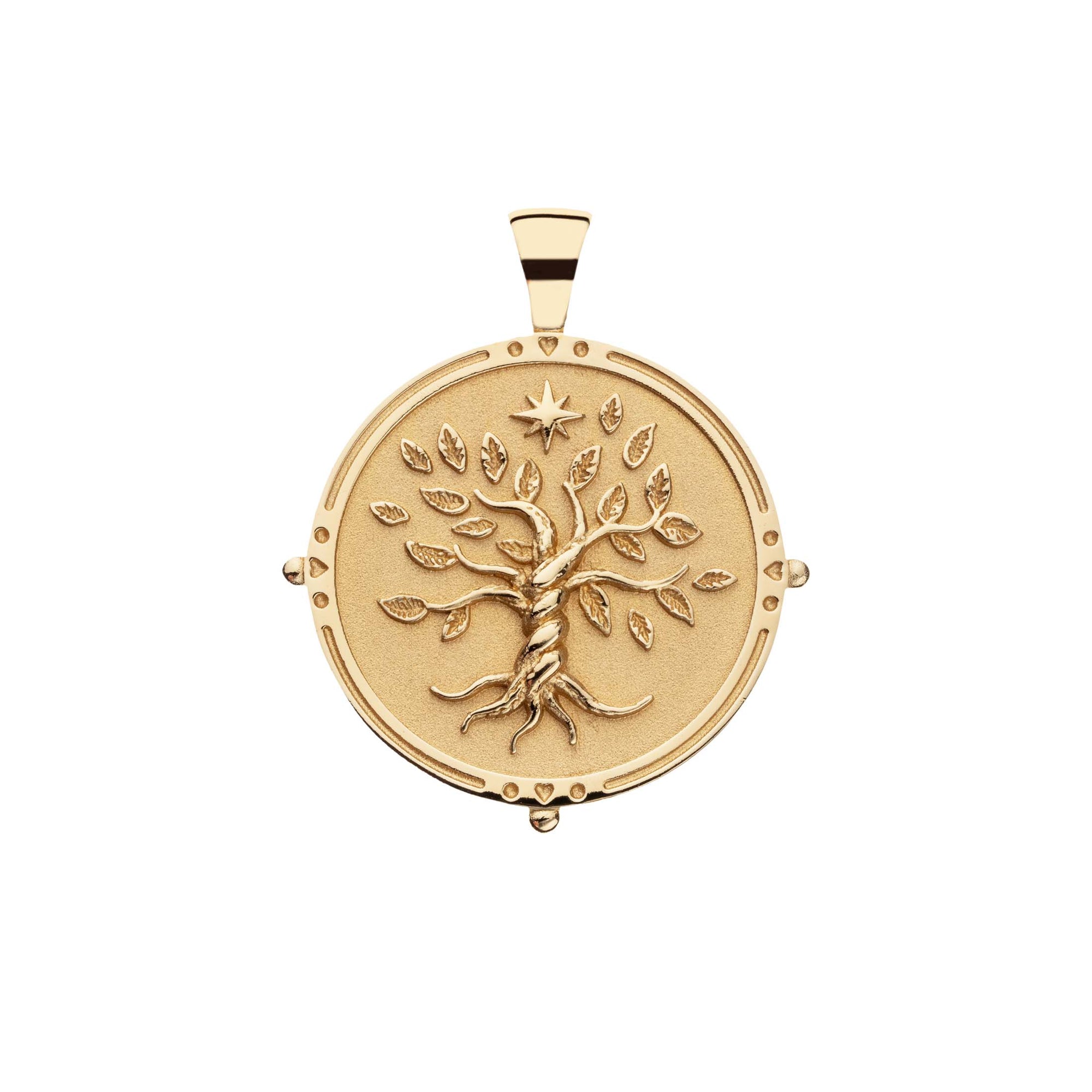 Gold Coin Featuring Tree of Life and Star Above Tree
