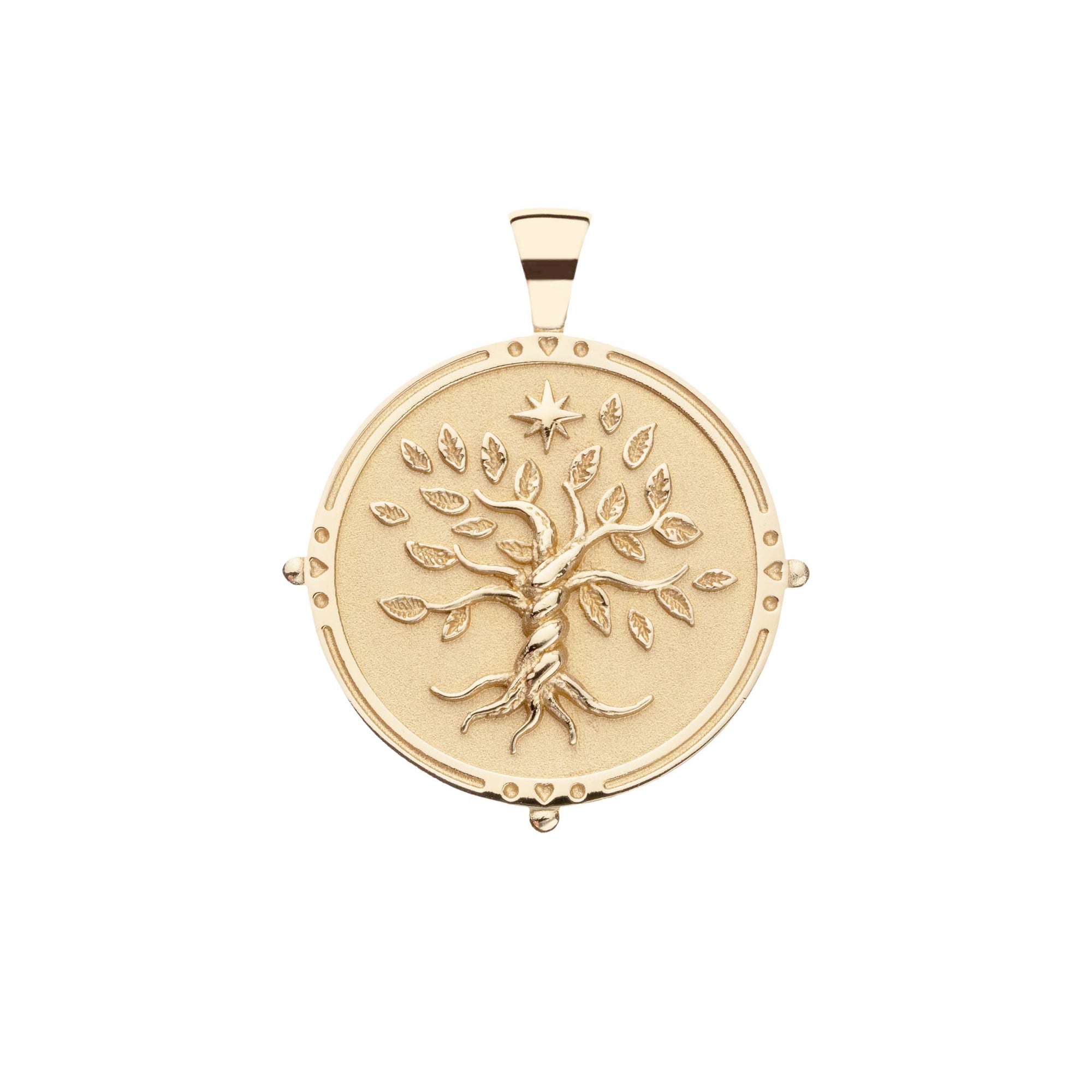 Gold Coin Featuring Tree of Life and Star Above Tree