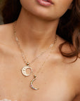FOREVER Moon and Back Pendant Coin in Solid Gold