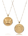 Gold FREE Coin Pendant Shown Front and Back