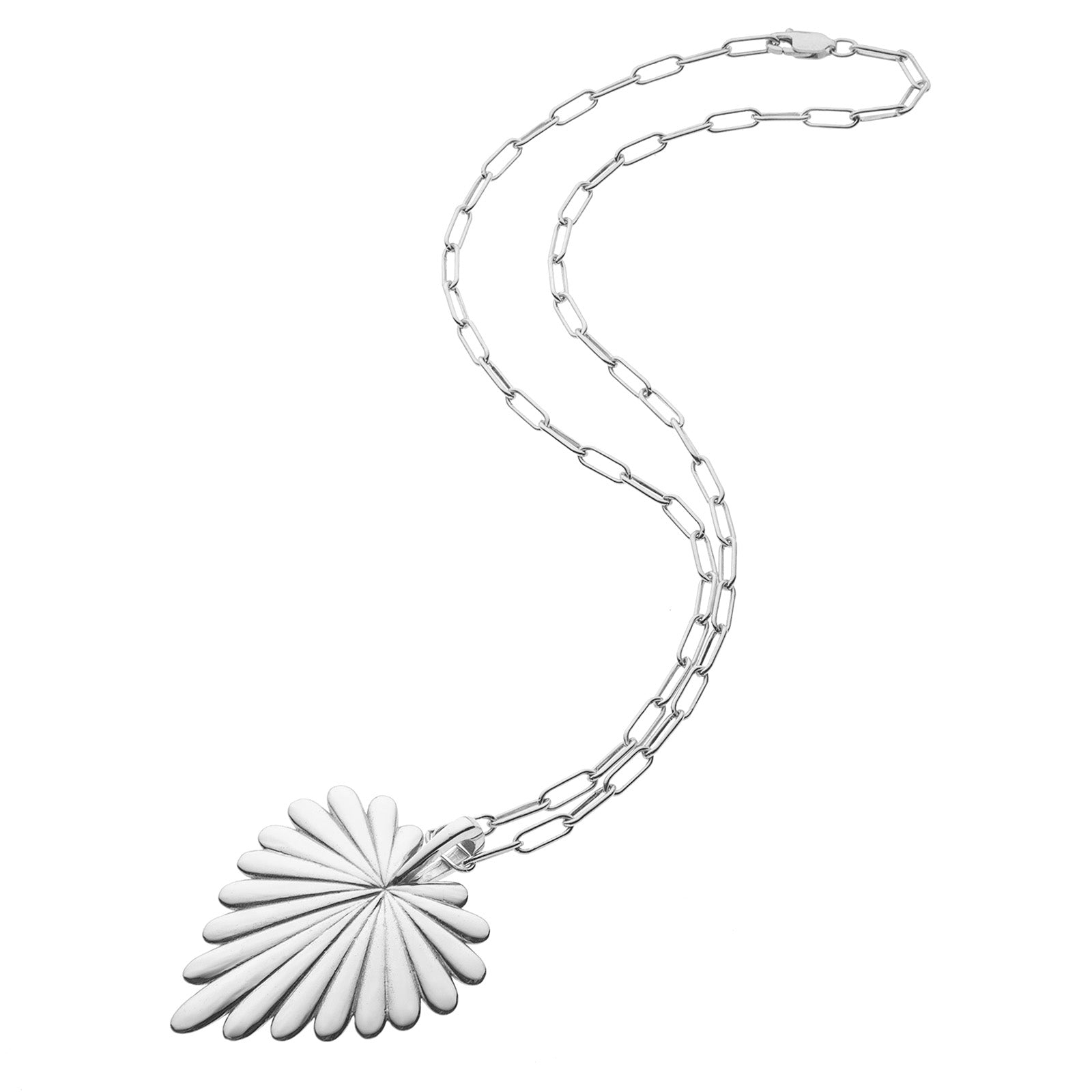 Jane Win Full Heart LOVE Link Necklace