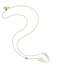 LOVE Shell Carved Heart Necklace with Gold Setting SALE