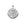 Silver Coin Pendant with floral design in four quadrants