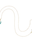 Gold horseshoe pendant on 10 karat adjustable chain