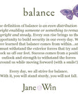 Jane Win Balance Card and Meaning
