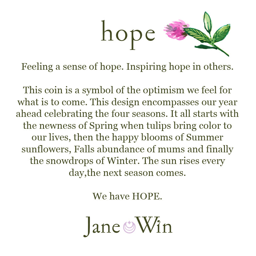 HOPE JW Small Pendant Coin in Silver