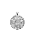 Silver Small Coin Featuring 3 hollyhock leaves