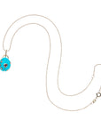Turquoise ladybug on 10 karat adjustable chain