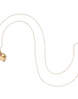 Gold pig pendant on 10 karat adjustable chain