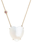 LOVE Shell Carved Heart Necklace with Gold Setting SALE