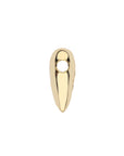 Side view of gold heart pendant