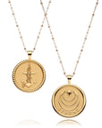 Gold Coin Pendant Shown Front and Back