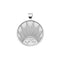 Silver Coin Pendant with three stars and a Rising Sun Illustration