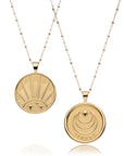 Gold Coin Pendant Shown Front and Back