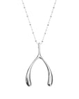 Silver wishbone pendant