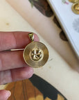 Video of Gold Lucky Coin Pendant Shown Front and Back