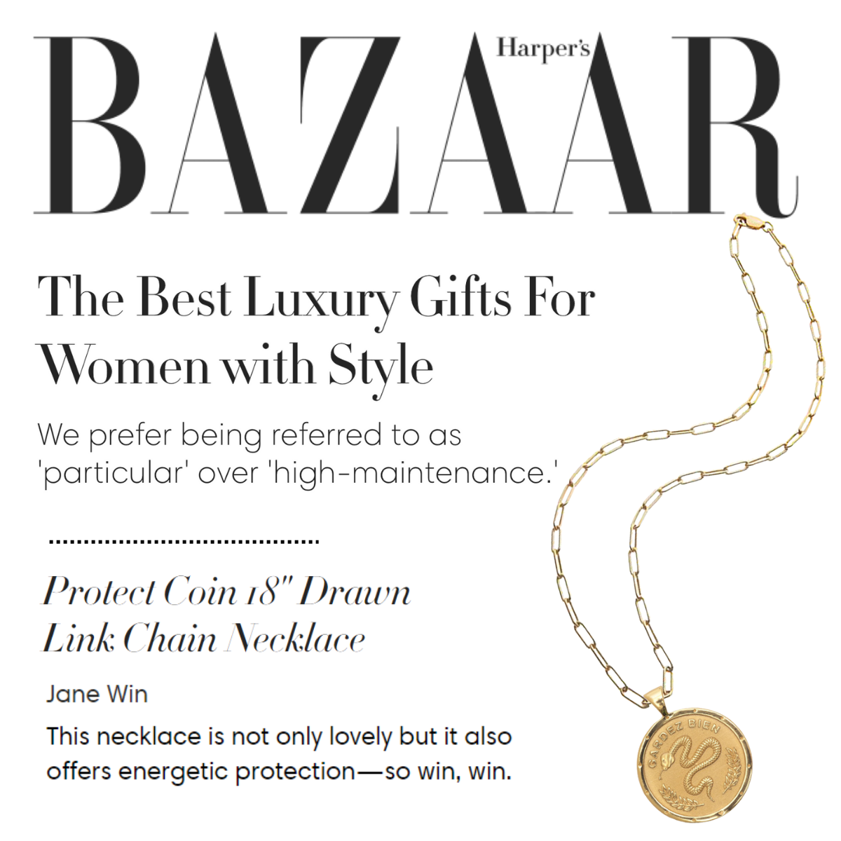 Press Highlight: Harper's Bazaar Calls JW "Best Luxury Gift"