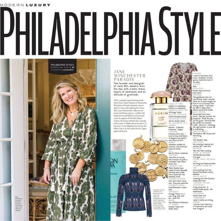 Press Highlight: Philadelphia Style's Women of Style Jane Winchester Paradis