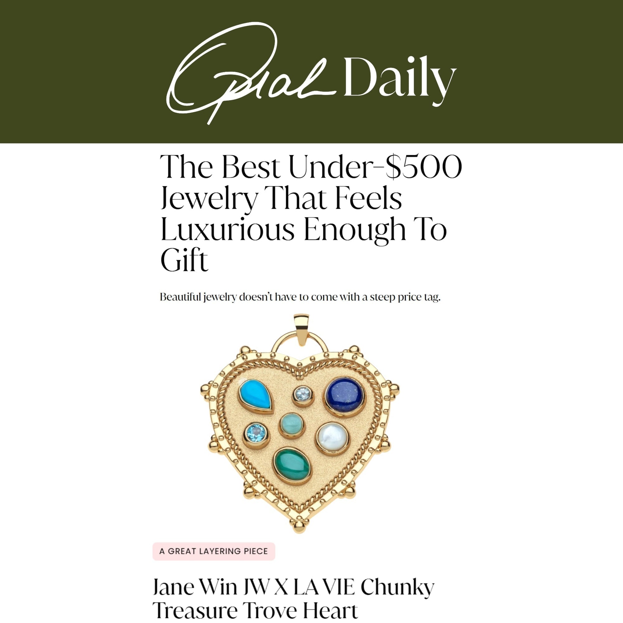 Press: Oprah Daily says Jane Win is approved for a Luxurious Gift this Holiday Season