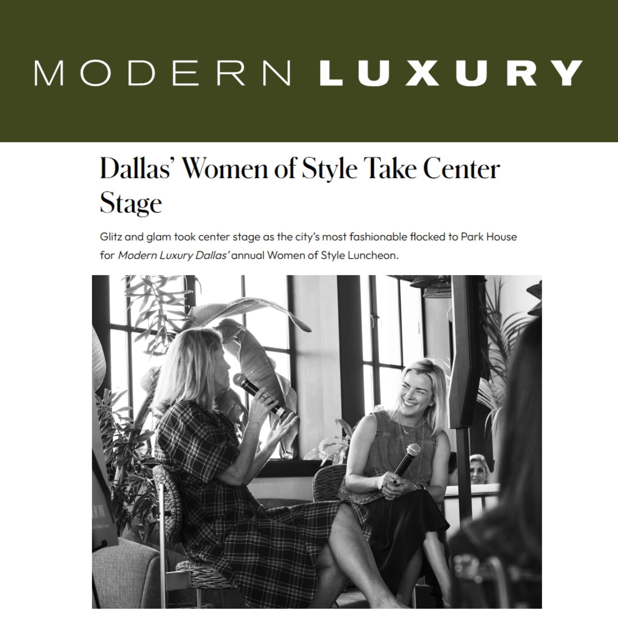 Press: Modern Luxury Recaps Dallas Women of Style Event with Jane Winchester Paradis as the Featured Speaker