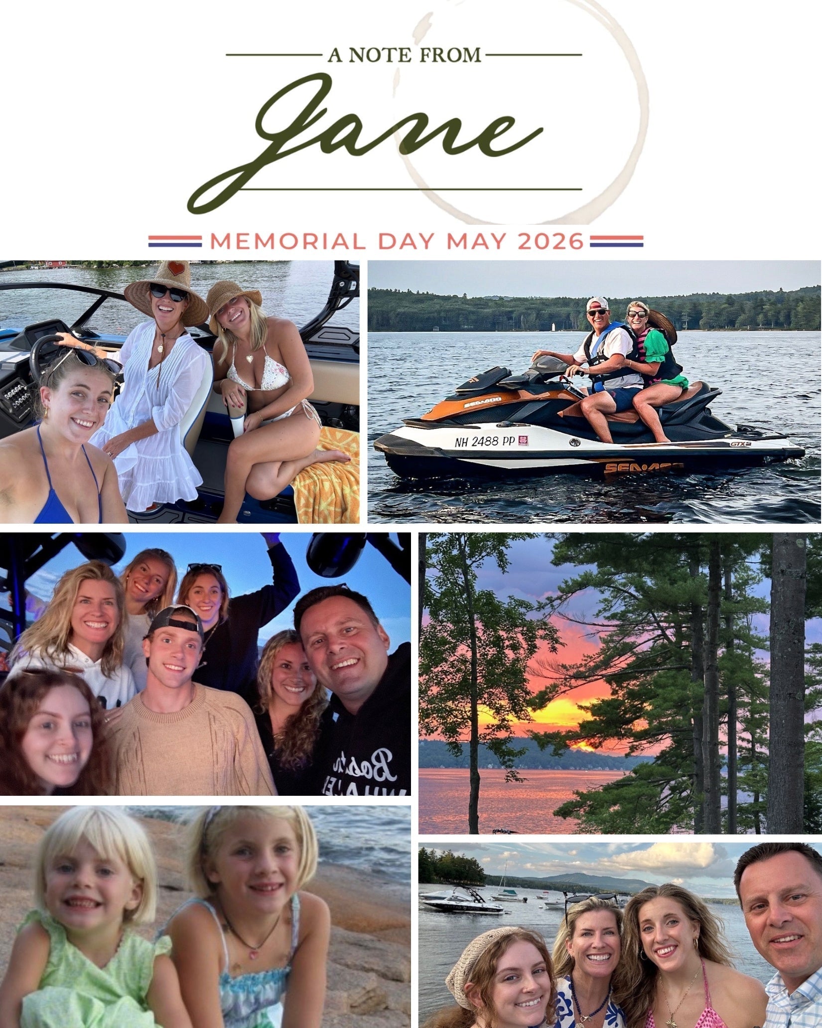 Note from Jane: Memorial Day 2026 💙