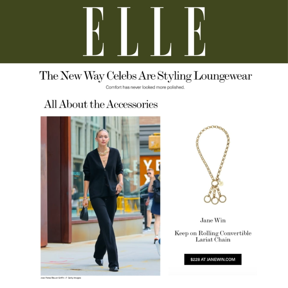 Press Highlight: Elle features Jane Win in 'The New Way Celebs Are Styling Loungewear'