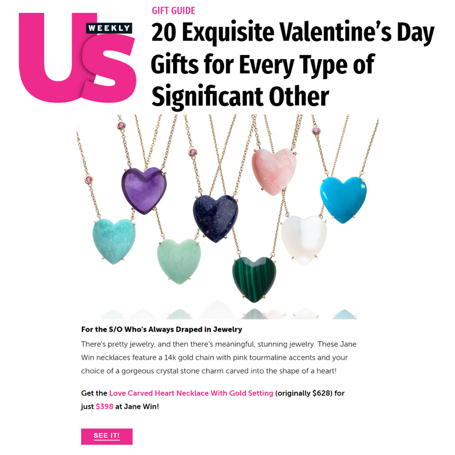 Press Highlight: Us Weekly Calls Jane Win an "Exquisite" Valentine's Gift