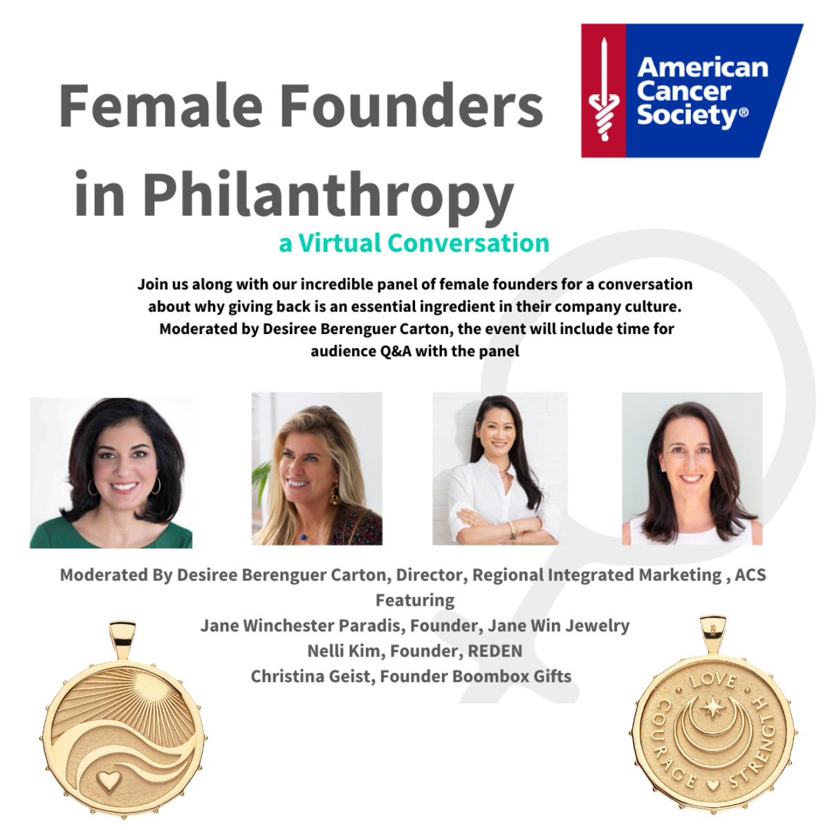 Press Highlight: Jane featured on American Cancer Society's Female Founders in Philanthropy Panel