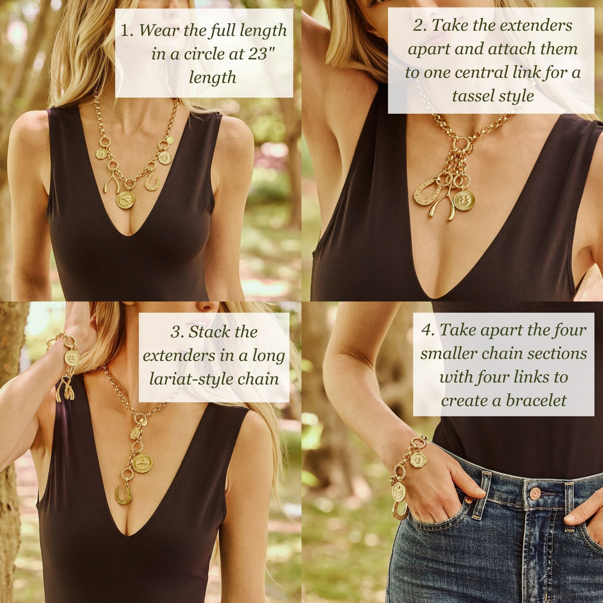 Jane Win Behind the Stack: Keep on Rolling Convertible Lariat Chain ...