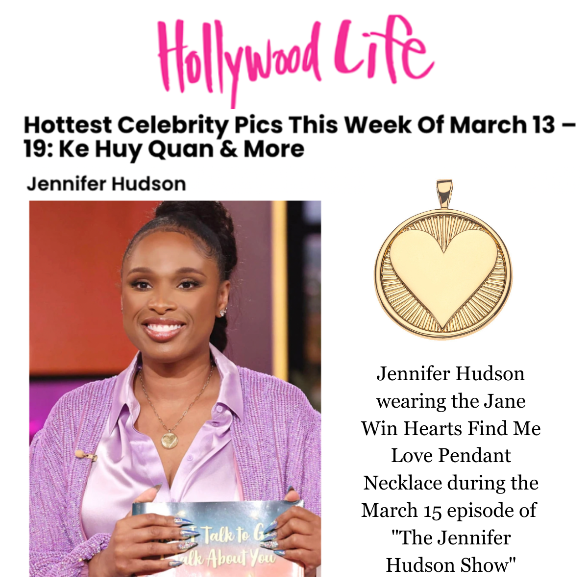 Press Highlight: Hollywood Life's 'Hottest' - J Hud in Jane Win!