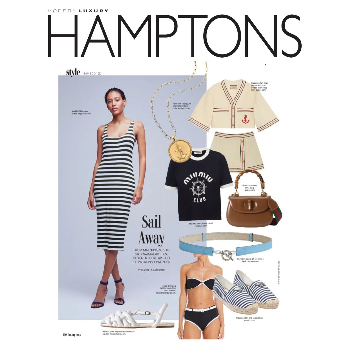 Press Highlight: Hamptons Magazine 'Sail Away' Style Feature