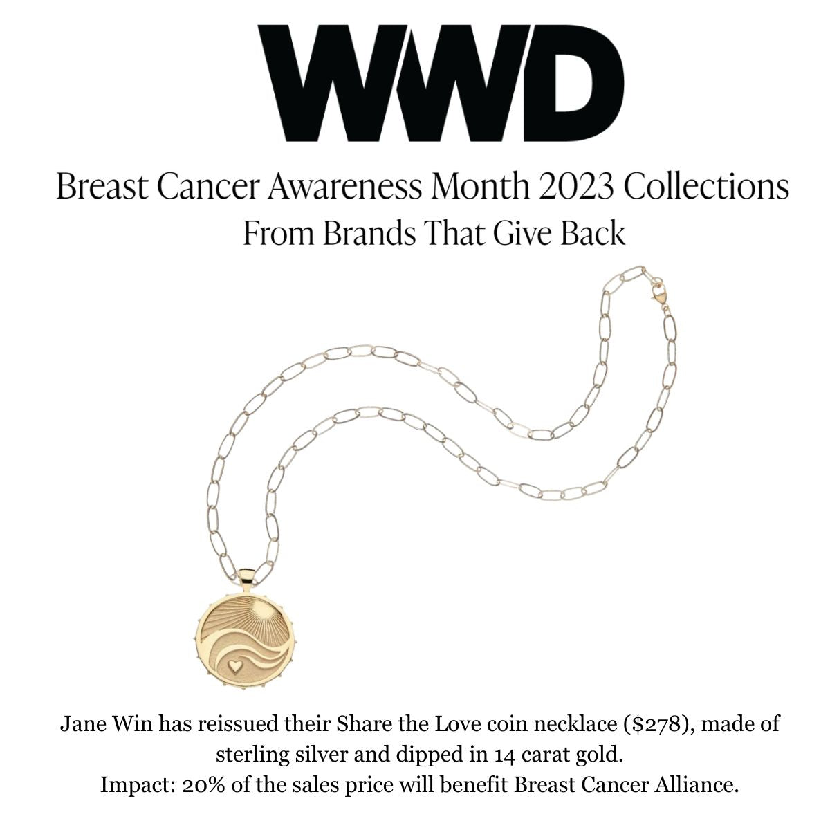 Press Highlight: WWD Brands That Give Back during Breast Cancer Awareness Month