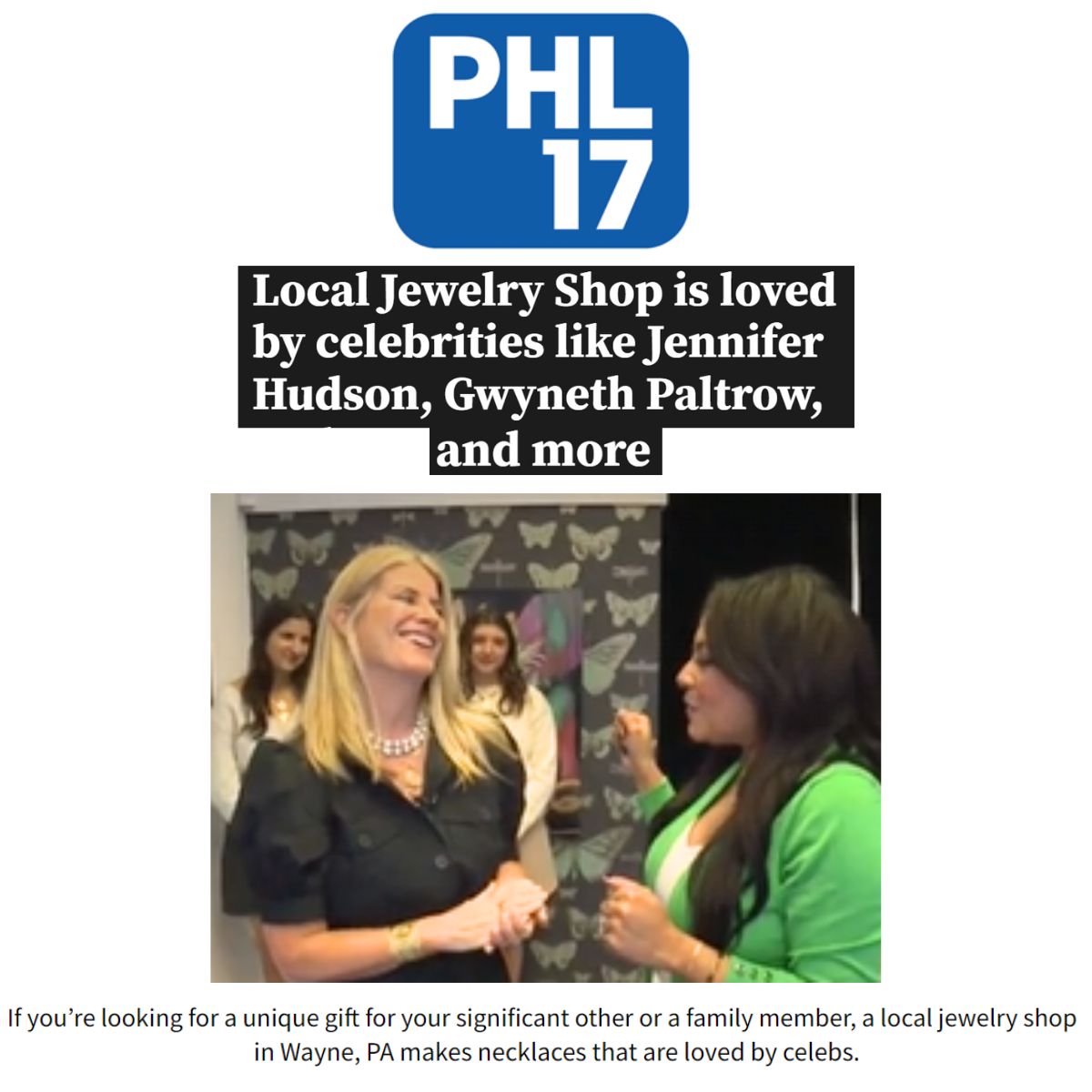Press Highlight: PHL17's Live Segment on Jane Win