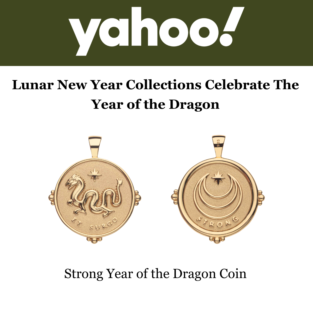 Press Highlight: Yahoo News Celebrates Lunar New Year with Strong Year of the Dragon Coin