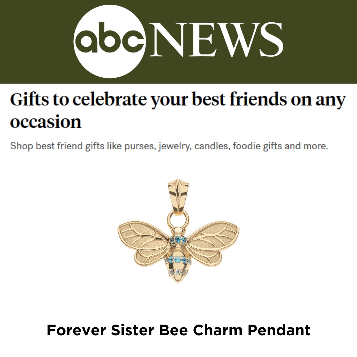 Press Highlight: ABC News "Gifts to Celebrate your Best Friends on Any Occasion"