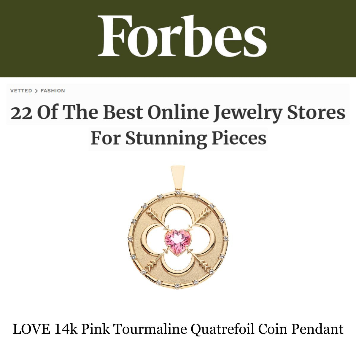 Press Highlight: Forbes "22 Of The Best Online Jewelry Stores For Stunning Pieces"