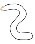 Double Wrap Diamond Cut Beaded Necklace in Onyx