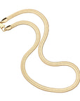 Gold herringbone chain necklace