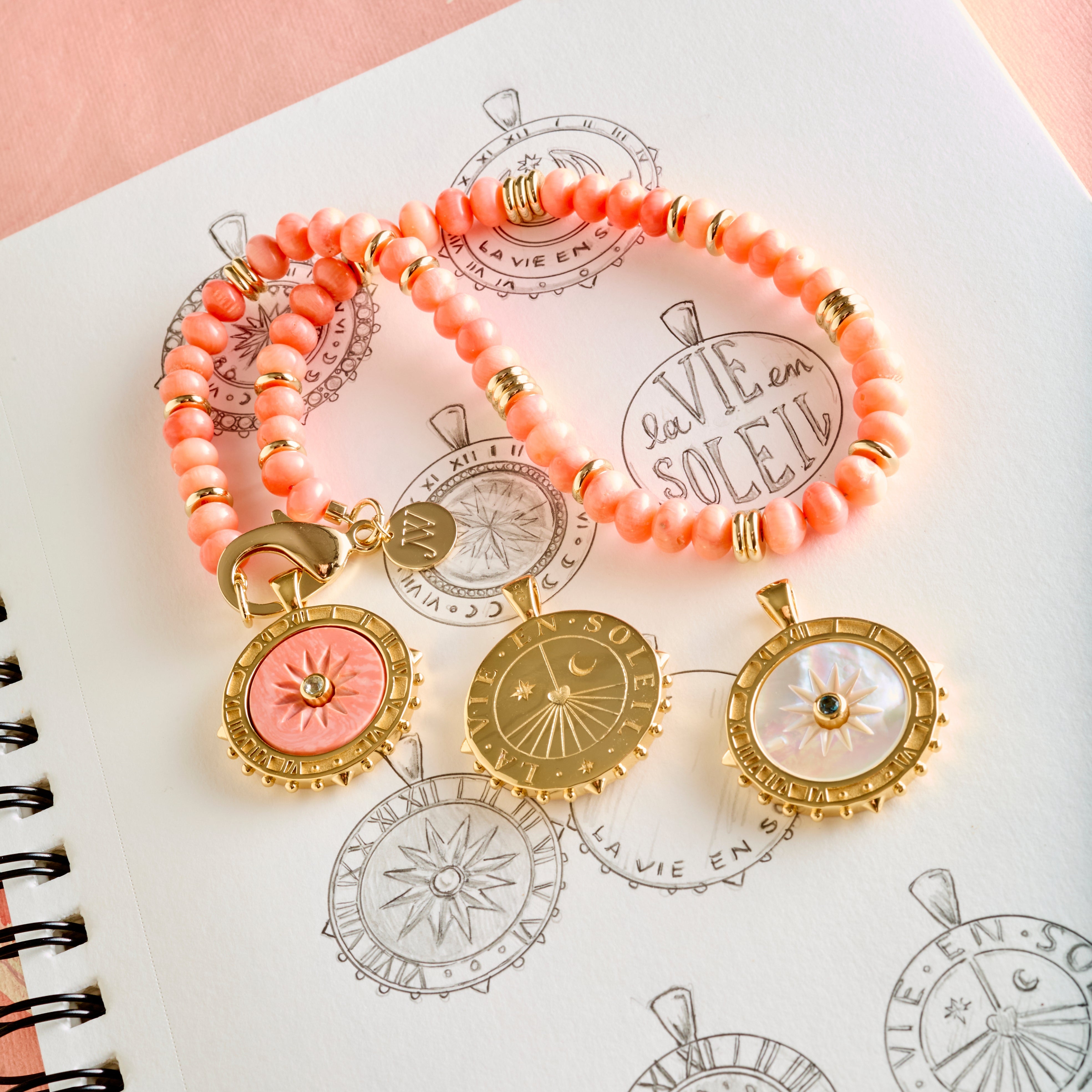 アクセサリー PMP03 Gumdrop Beaded Necklace in Coral – Jane Win Jewelry