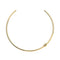 Gold neck cuff features offset gold heart detail