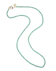 Double Wrap Diamond Cut Beaded Necklace in Jade