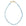 Beaded necklace of light blue jade beads with gold beads interspersed. Features oversized gold lobster clasp