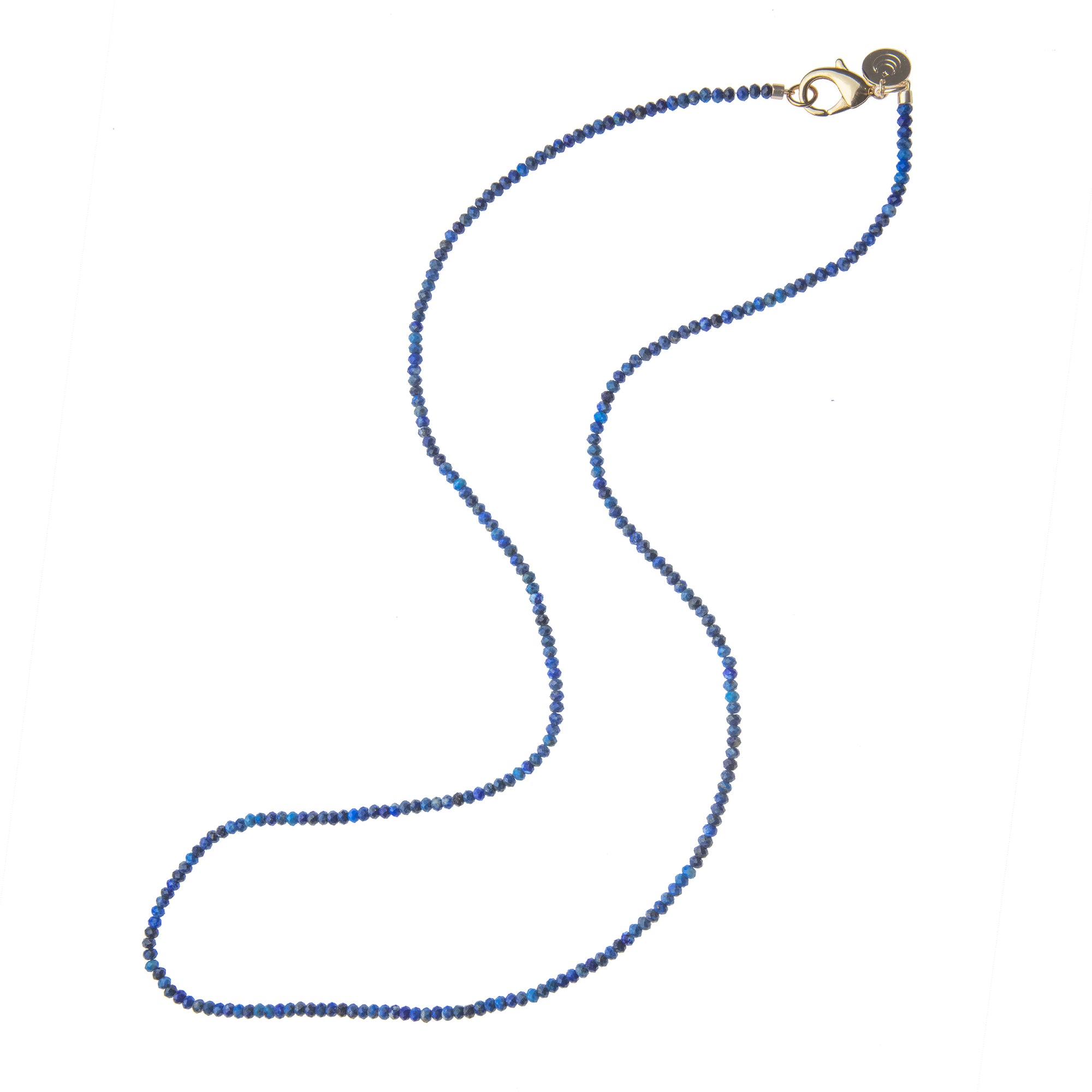 Double Wrap Beaded Necklace - Dark Blue Double Wrap Beaded Necklace - Dark Blue