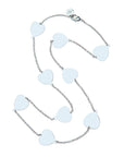 LOVE Pieces of My Heart Chain Necklace in Silver