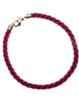 Twisted Rope Necklace in Burgundy